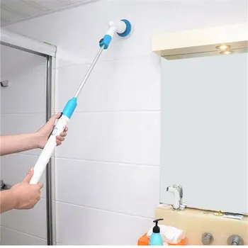 

Electric Turbo Scrub Long Handle Cleaning Brush Multi-function Wireless Charging Brush Household Cleaning Tools EU Plug