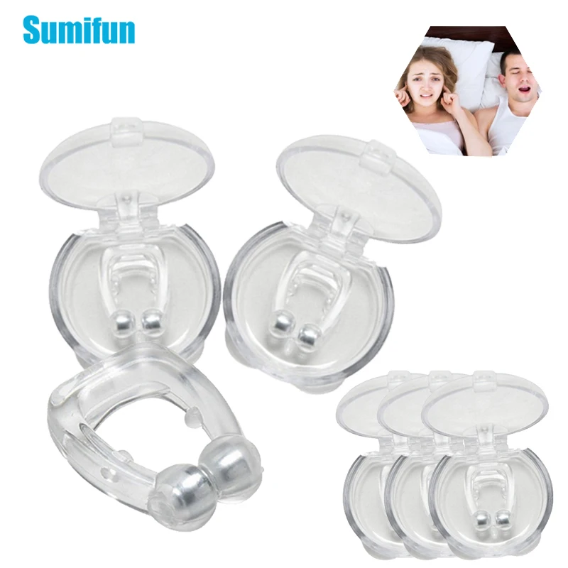 

Sumifun 4pcs Snore Stopper Anti Snoring Nose Clip Health Care Portable Sleeping Aid Device for Man and Women