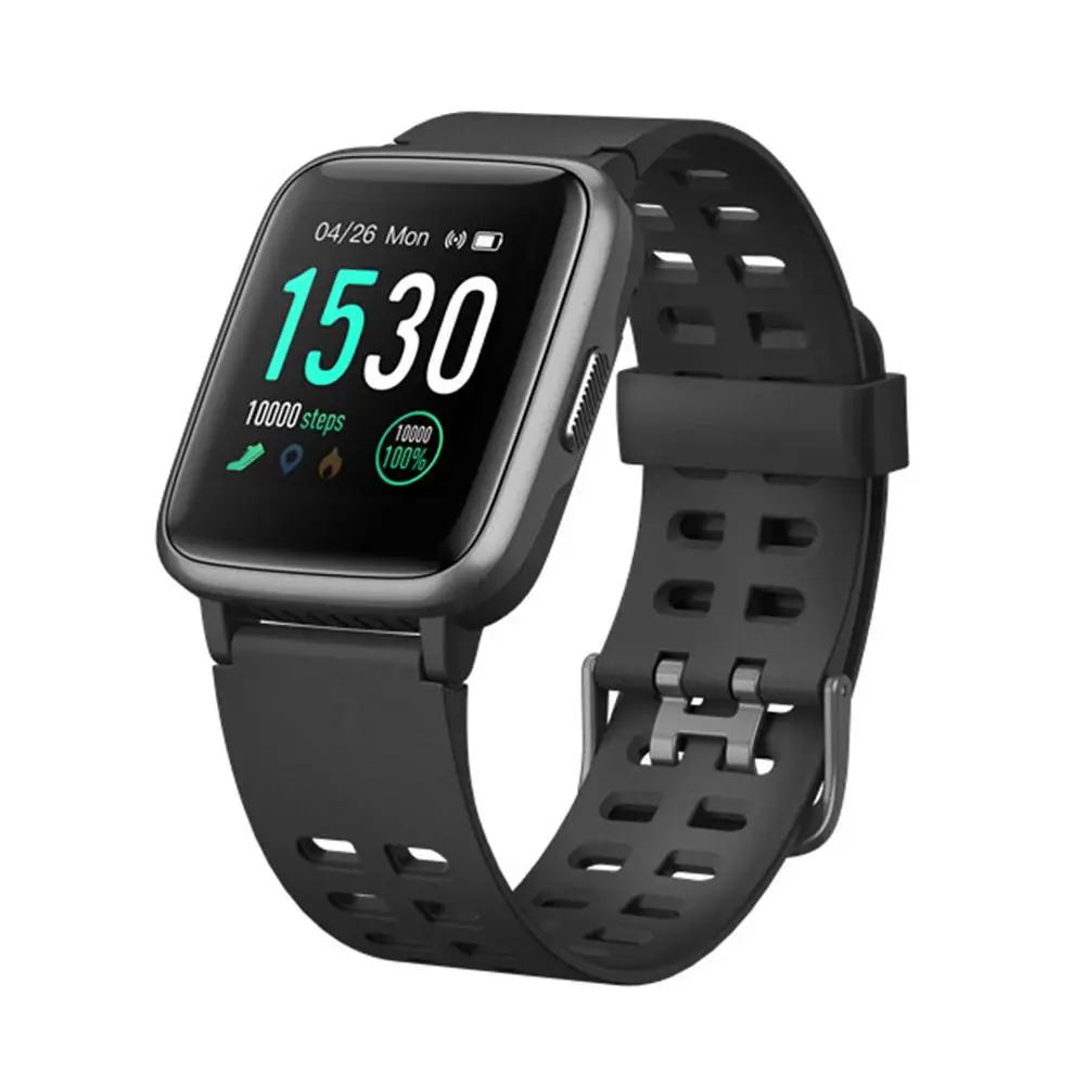 ID205 HD сенсорный экран Смарт-часы трекер сна трекер сердечного ритма Bluetooth спортивные водонепроницаемые Смарт-часы для Android IOS - Цвет: Black