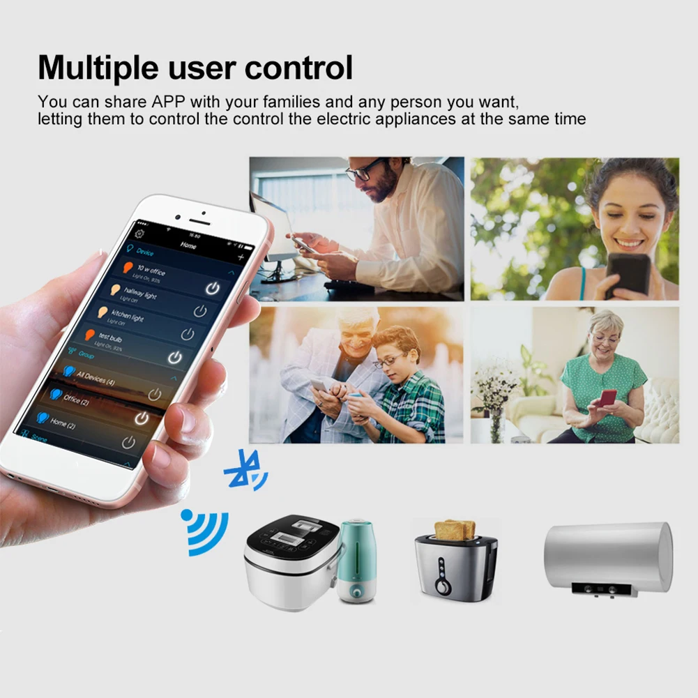 Bluetooth WiFi светодиодный светильник, контроллер, умный переключатель, универсальное приложение для синхронизации, дистанционное управление, многофункциональные товары для дома, аксессуары для выключения