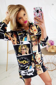 

Meihuida Women Cardigans 2020 Fashion Floral Zipper Bomber Jacket Casual People Pattern Printing Coat Cool Outwear Hoodie