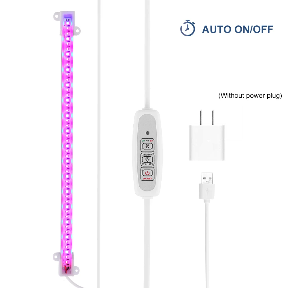 Лампа для выращивания растений, водонепроницаемая, полный спектр, Светодиодная лента, цветок, фитолампа, 4 уровня яркости, лампа для выращивания, для теплицы, Гидропоника