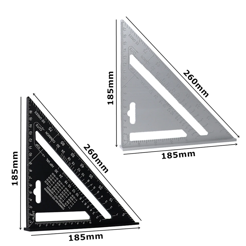 7 Inch Metric Aluminum Alloy Triangle Angle Ruler Protractor Woodworking Measurement Tool Quick Read Square Layout Gauge | Инструменты