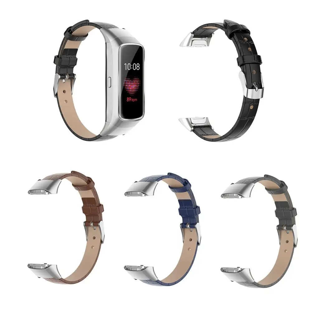 Модные спортивные часы с кожаным ремешком на запястье ремешок для samsung Galaxy Fit SM-R370 смарт-браслет Ремешки для наручных часов аксессуары