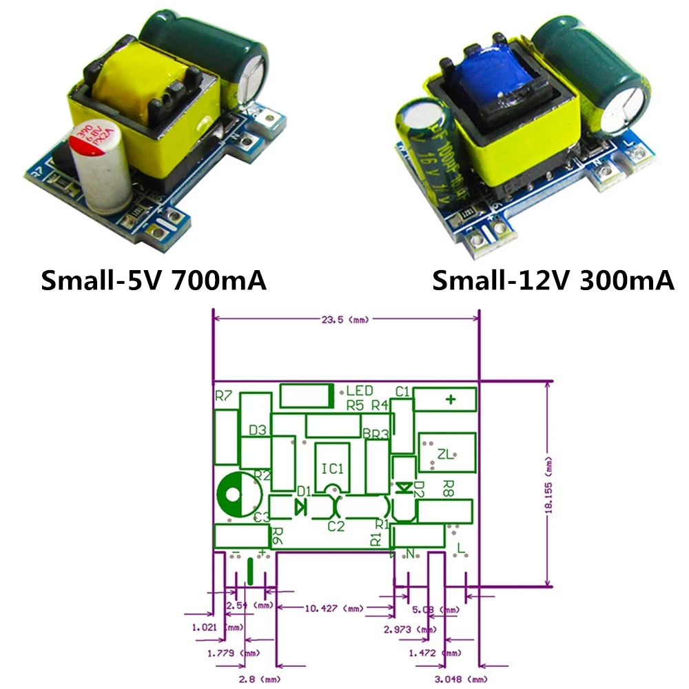 AC DC 5V 700mA 12V 450mA 9V 500mA 3 5 Вт точность понижающий преобразователь переменного тока 220