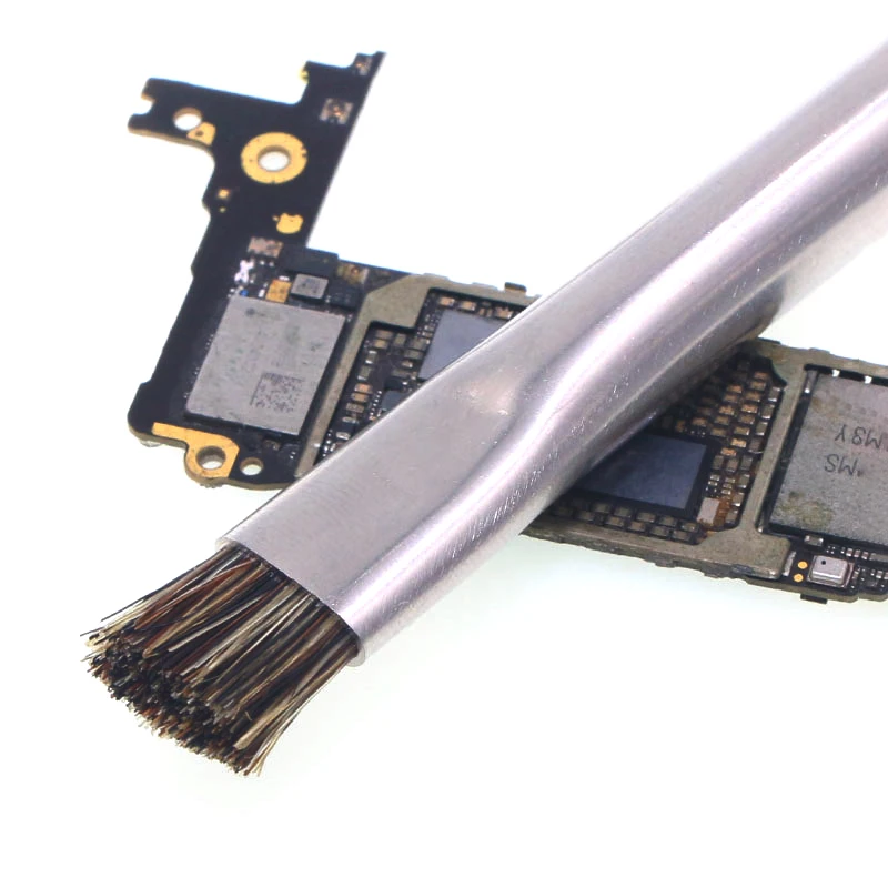 SAYTL Anti-static Brush Metal handle durable ESD Safe Motherboard Cleaning Tools For Mobile Phone PCB Electronic Repair Tools