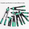 Manual Rivet Gun Set with 4 Sizes of Rivet Heads, Heavy-duty One-handed Rivet Gun Tool for Metal, Plastic and Leather 4