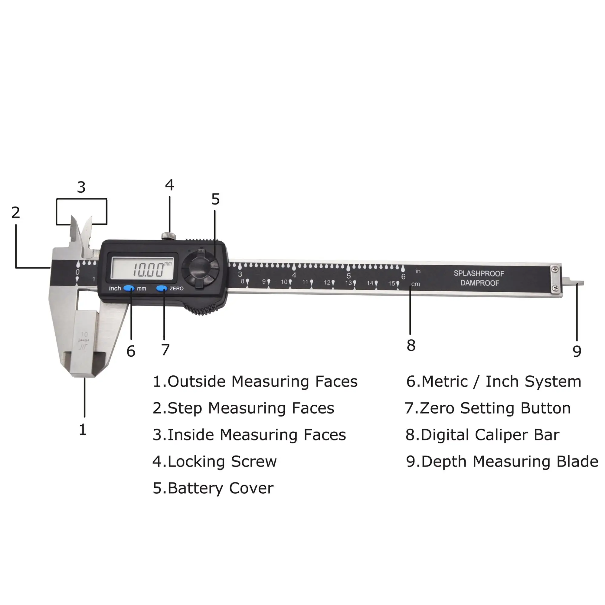 Hot sale IP54 water proof digital caliper Electronic vernier caliper  0-150mm 6inch digital gauge caliper micrometer - AliExpress Tools