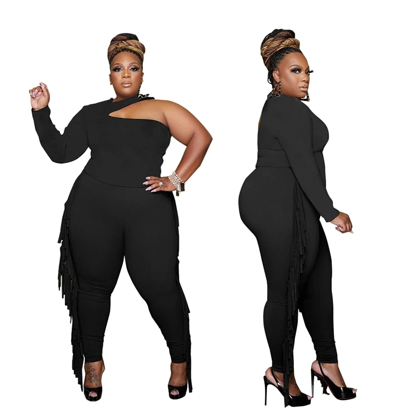 Plus Size 4xl 5xl Sexy Outfits for Woman Club Irregular Off Shoulder Top  and Pants Bodycon Leggings Set Wholesale Dropshipping - AliExpress