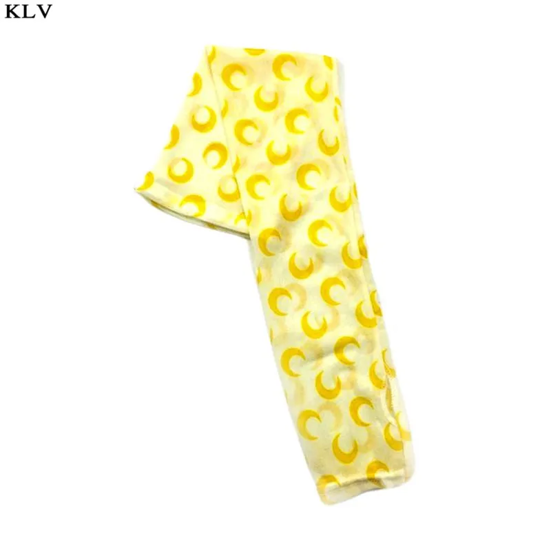 Yellow Корейский сладкий карамельный цвет полумесяц печати рукава Обложка для женщин девочек Лето Открытый Велоспорт охлаждения солнцезащитные перчатки - Цвет: Yellow