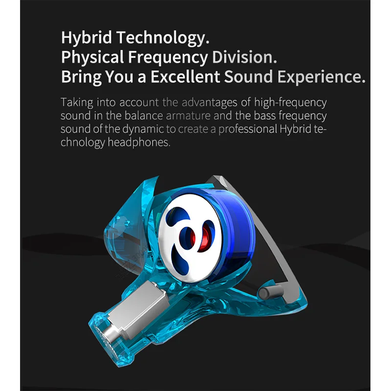 KZ ES3 HiFi наушники с сильными басами, 4 драйвера, 3,5 мм, проводные наушники с шумоподавлением, музыкальные наушники, сбалансированная арматура, Динамический драйвер, гарнитура