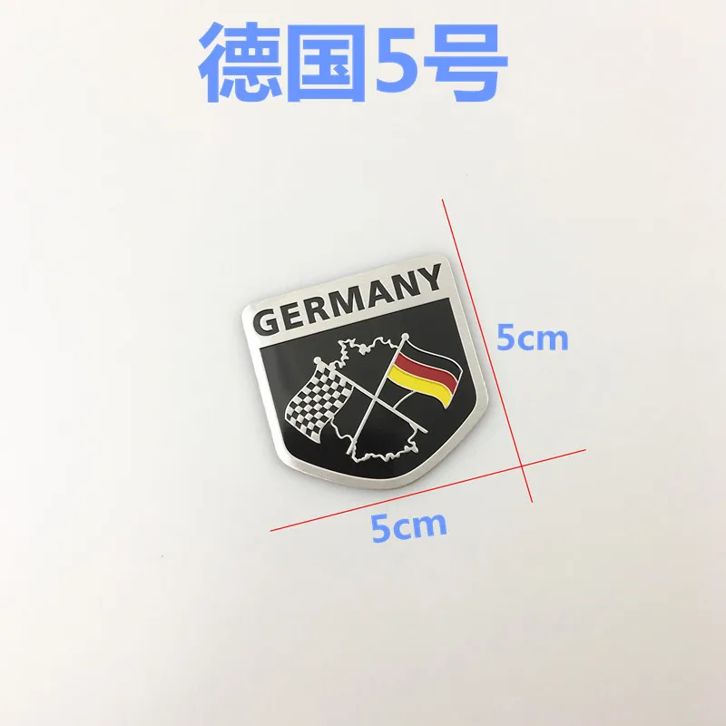 Germany Car Logo/Trunk/National Flag Bumper Stickers/Modified Metal Logo/Aluminum Logo/Auto Labeling/