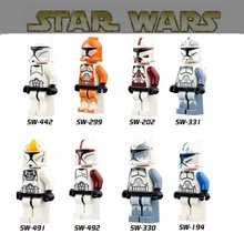 Haogaole 80 шт. PG8002 строительные блоки 7 The Force Awakens клон-командир лиса Рекс кирпичи