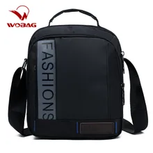Модная мужская оксфордская прошитая сумка через плечо с буквенным принтом, переносная сумка-мессенджер, Черная мужская сумка
