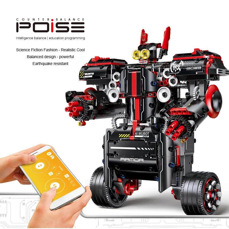 

806PCS RC Robot Block Compatible Technic Balance Programming Intelligent Robot Model Toys For Kids Building Blocks Bricks Gift