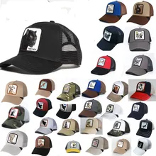 Новая летняя бейсбольная Кепка с вышивкой животных для мужчин и женщин, универсальная Регулируемая Кепка с сеткой, кепка для папы, водителя грузовика