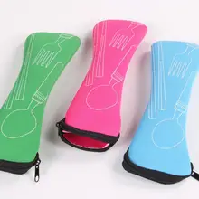 Красочные полезные столовые приборы набор сумки посуда легкий Открытый комплект переносной посуды Ткань сумка обеденные инструменты сумки для путешествий