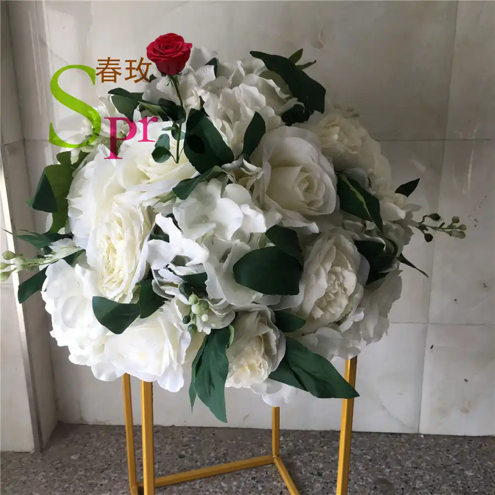 SPR 30 55 см домашний красный бордовый искусственный цветочный шар центральный
