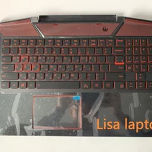 Для lenovo y720-15 y710-15 верхняя крышка L 80vr с клавиатурой, красный, корейский c-чехол с клавиатурой 5CB0N67269