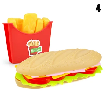 

Fast Food Cooking Play Set for Kids Pretend Kichen Kit Play House Game Toy for Children M09