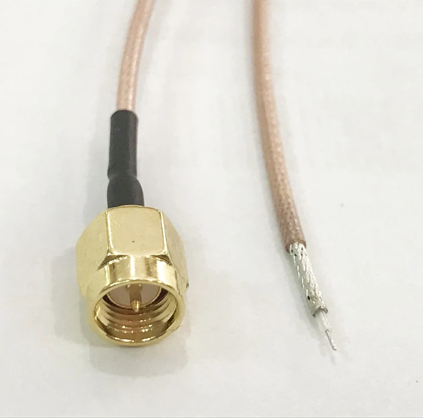10 шт. SMA штекер PCB разъем припоя Pigtail RG178 кабель 50 Ом для wifi беспроводной низкой потери 10 см 15 см 20 см 30 см