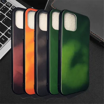 

50pcs Thermosensitive Color Change Magical PU Case For iPhone 11 Pro Max XS XR X 8 7 6 6S Plus 5 5S Thermal Sensor Heat Cover