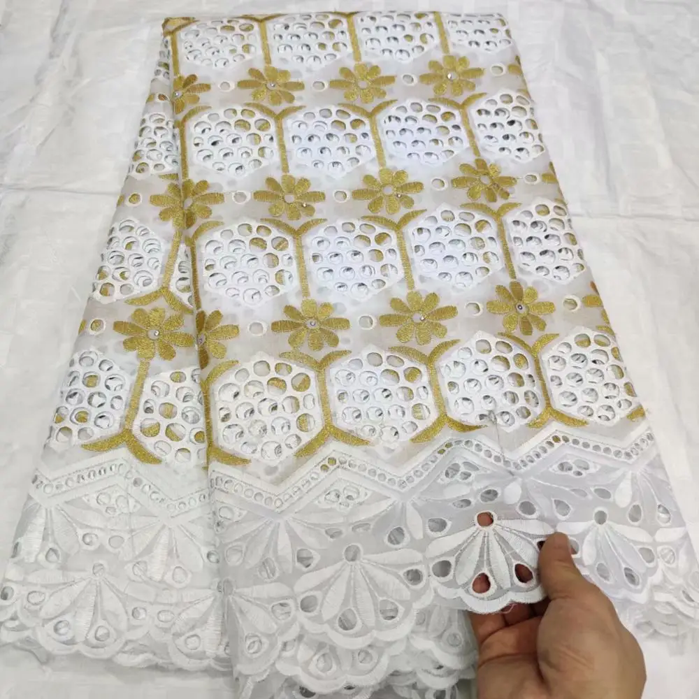 5 ярдов швейцарская кружевная ткань последние с крупным бисером вышивка африканские хлопчатобумажные ткани швейцарская вуаль кружева популярный Дубай Стиль