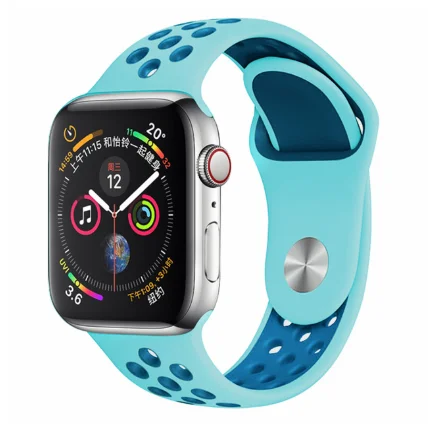 Band for Apple Watch 5 4 3 2 1 42MM 38MM soft Breathable strap Silicone Sports bands for Nike+ Iwatch series 5 4 3 40mm 44mm - Цвет ремешка: 4