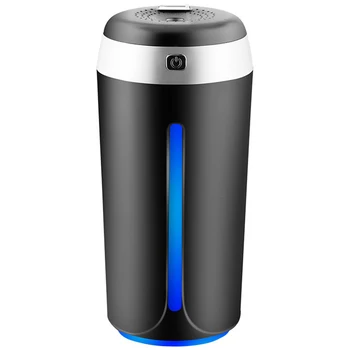 

Car Diffuser USB Humidifier 380Ml Ultrasonic Cool Mist Humidifier Air Freshener with 7 Colors Night Light, USB Port, Auto Shut-O