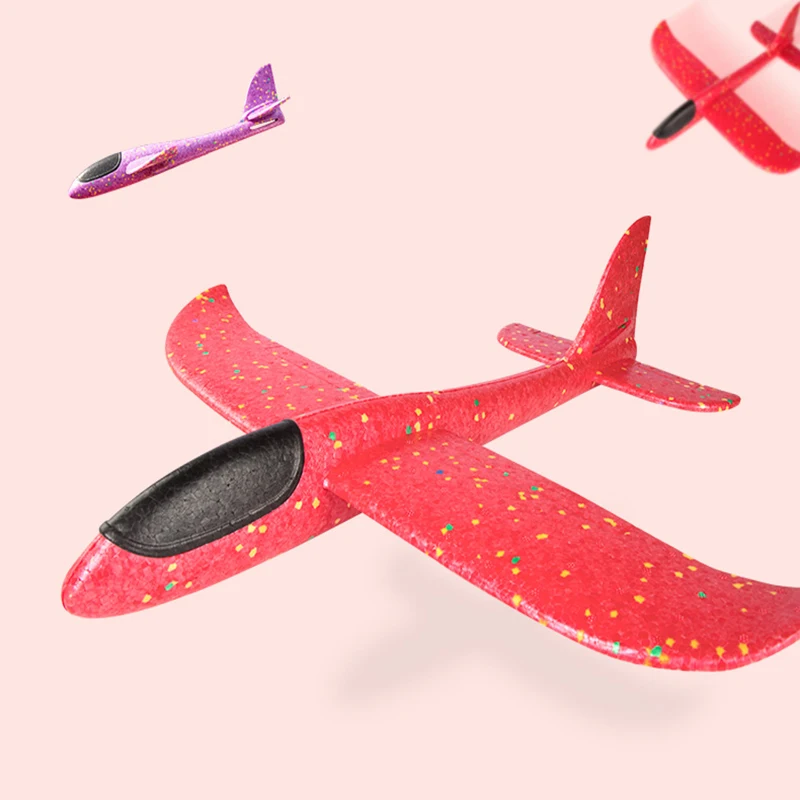 Foam Hand Throwing LED Airplanes toy 48cm Flight Mode Glider Inertia Planes Aircraft For Kids Outdoor Catch Sport | Игрушки и хобби