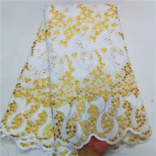 Швейцарская вуаль кружева в швейцарском стиле высокого качества tissu Африканский хлопок сухое кружево последняя ткань из Дубая нигерийское кружево для женщин 5 ярдов