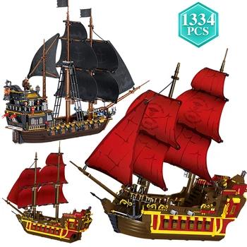 

Creator Pirates of The Kingdom Series Building Blocks Assembly Pirate Ship Eternity Bricks Boys Toys Halloween Holiday Gift