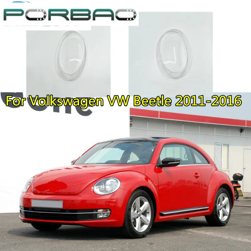Car Headlight Lens Cover For Volkswagen VW Beetle 2011 2012 2013 2014 2015 2016 Transparent