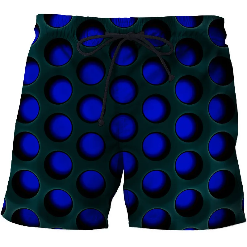 Летние мужские Пляжные штаны с дырками и 3D зелеными дырками, модные мужские шорты для купания, штаны для серфинга - Цвет: STK-220