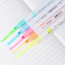 5 шт., мягкая Акварельная ручка, двойная головка, текстовыделители, набор ручек для рисования для детей, девочек, школы, офиса, каллиграфии, товары для рукоделия