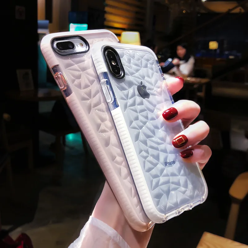 100Pcs Luxury Jelly Diamond Phone Case For iPhone