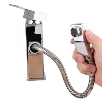 

Pull-out Cold Hot Water Faucet G1/2'' Mixter Tap for Bathroom Washbasin Pull Faucet