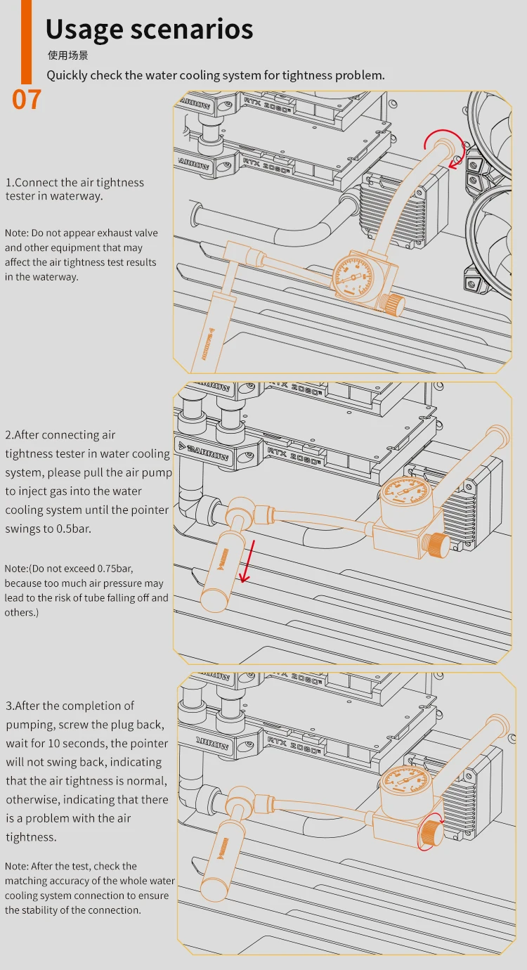 ferramenta pneumática de vazamento lateral, GJQM-01 para testar o Loop Blocks Leakage