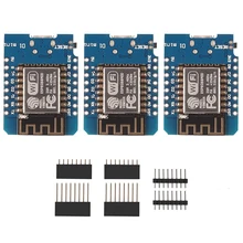 3 uds ESP8266 ESP-12F D1 Mini módulos 4M Bytes Wifi WLAN Internet Placa de desarrollo para Arduino Wemos D1 Mini Nodemcu