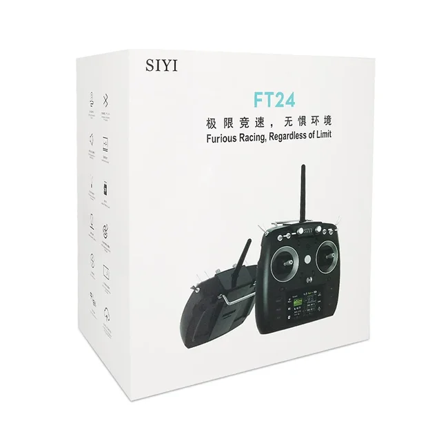 SIYI FT24 2.4GHz 12CH 15KM Long Range Transmitter for External R9M/TBS Multi-protocol RF System w/ FR/FR Mini OTA Receiver