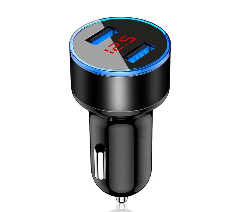 Универсальное автомобильное зарядное устройство с двумя usb-портами 3,1 А, светодиодный дисплей, автомобильное зарядное устройство для смартфонов S8 6 6s 7 8 Plus