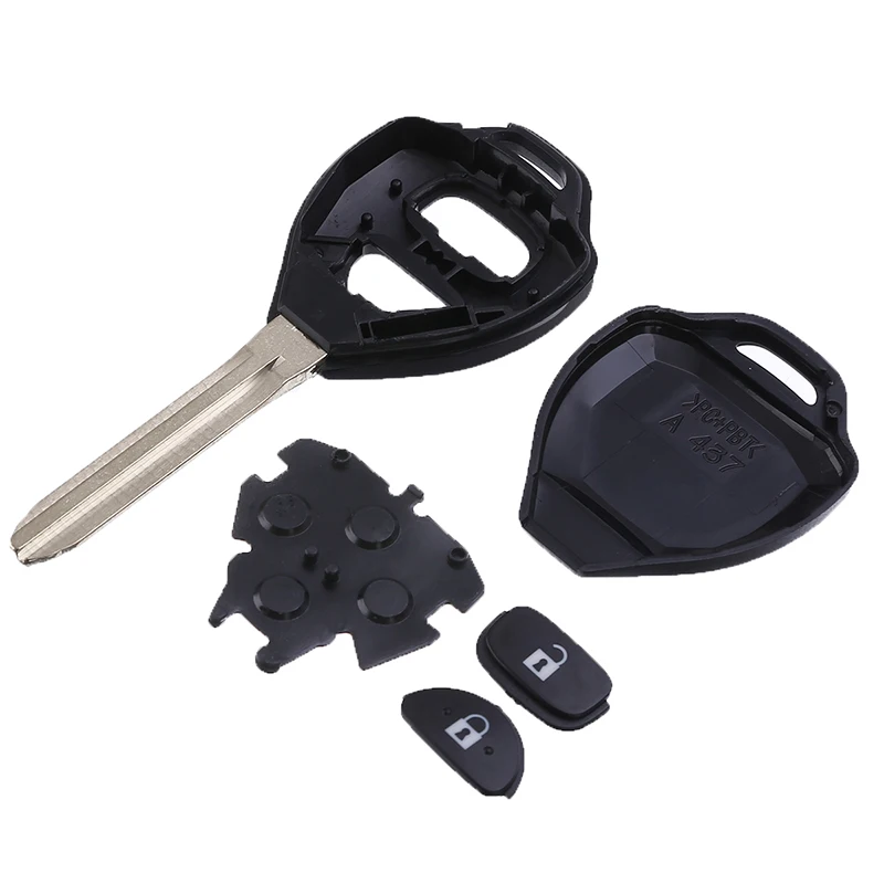 For Toyota Corolla Rav4 Hilux Yaris Avensis Avalon Echo Tarago Prado 2 Button Remote Car Key Fob Shell Cover Replacement