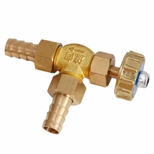 8 мм/10 мм ID шланг правый угловой игольчатый клапан Барб латунь для газа Максимальное давление 1 МПа