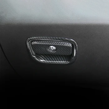 

ABS Chrome/Carbon fiber Front Glove Box Handle Cover Trim for Jeep Grand Cherokee 2014 2015 2016 2017 2018 internal Accessories