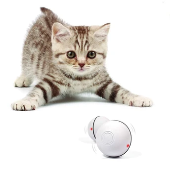 

2019 New USB Rechargeable Ball Pet Toy Automatic Rolling Ball With Flashing LED Interactive Pet Cat Jumping Ball Toys lydg