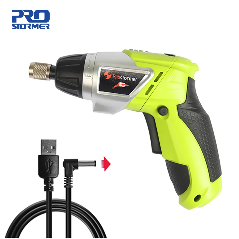 

PROSTORMER 3.6V Cordless Screwdriver Foldable Adjustable Mini Screwdriver for Home DIY Cordless Drill With LED USB Charging