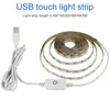Супер яркая светодиодная лента SMD2835, 1 - 5 м, 5 В, сенсорный датчик, холодный белый/теплый белый, DC, USB, гибкий светильник D4 ► Фото 1/6