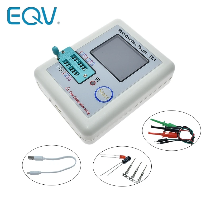 LCR TC1 TFT 3 5 дюймовый ЖК цветной дисплей Графический PNP NPN тестер транзисторов