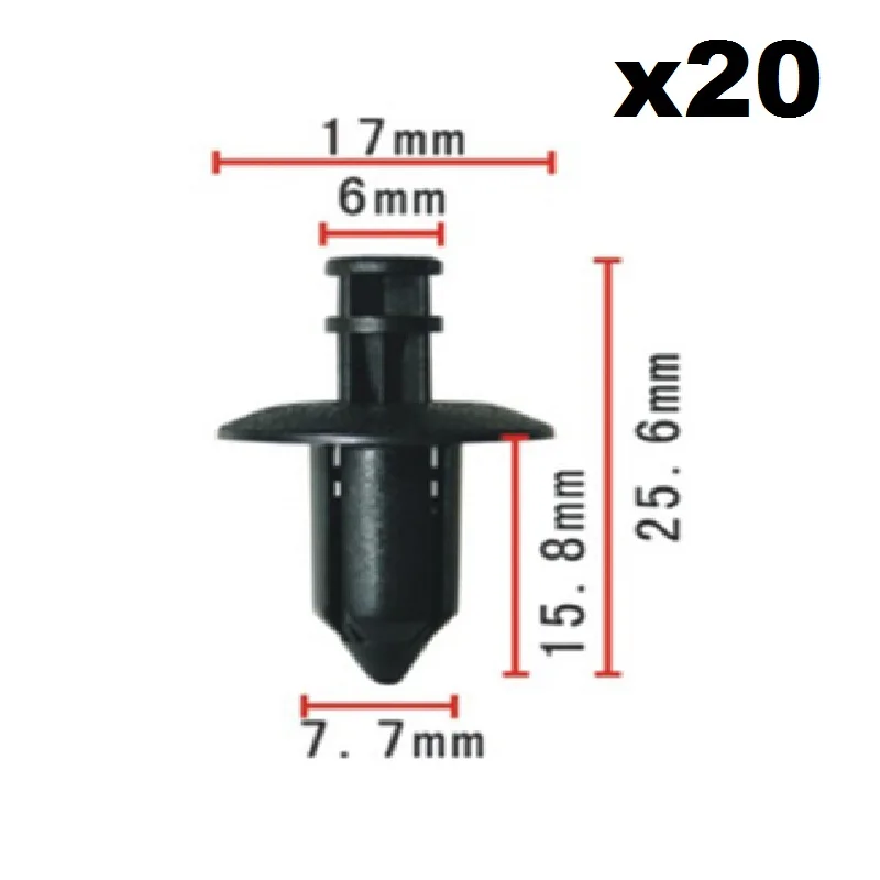 20 шт. для Volvo C70/S40/S60/S80/V50/V80 OEM 07-14 XC90 Решетка переднего бампера-прищепка 3533394