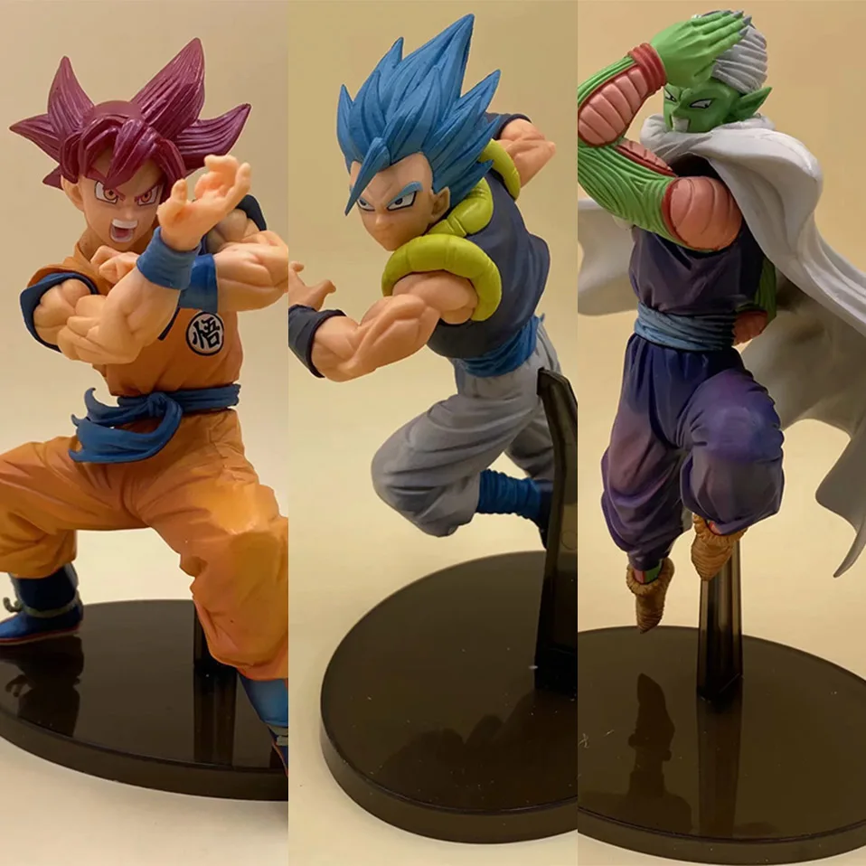 Японское аниме Dragon ball Z Gogeta goku Piccolo ПВХ Фигурки игрушки синие волосы красные